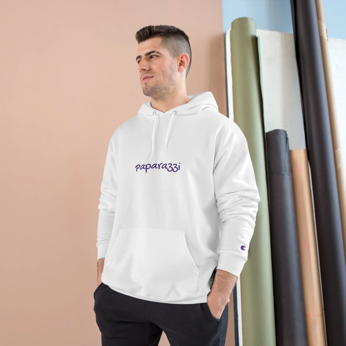 White Paparazzi Purple Champion Hoodie
