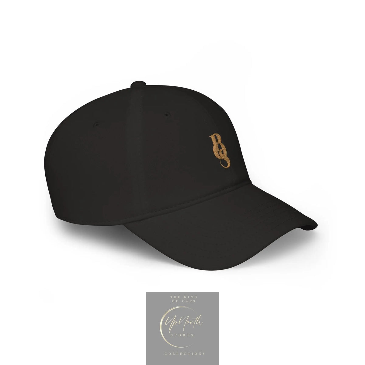 Black POS Paparazzi Old Gold Baseball Cap right side - Paparazzi Original