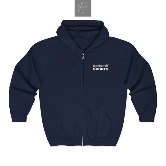 UpNorth Sports Walkernavy Full Zip Hoodie Printify