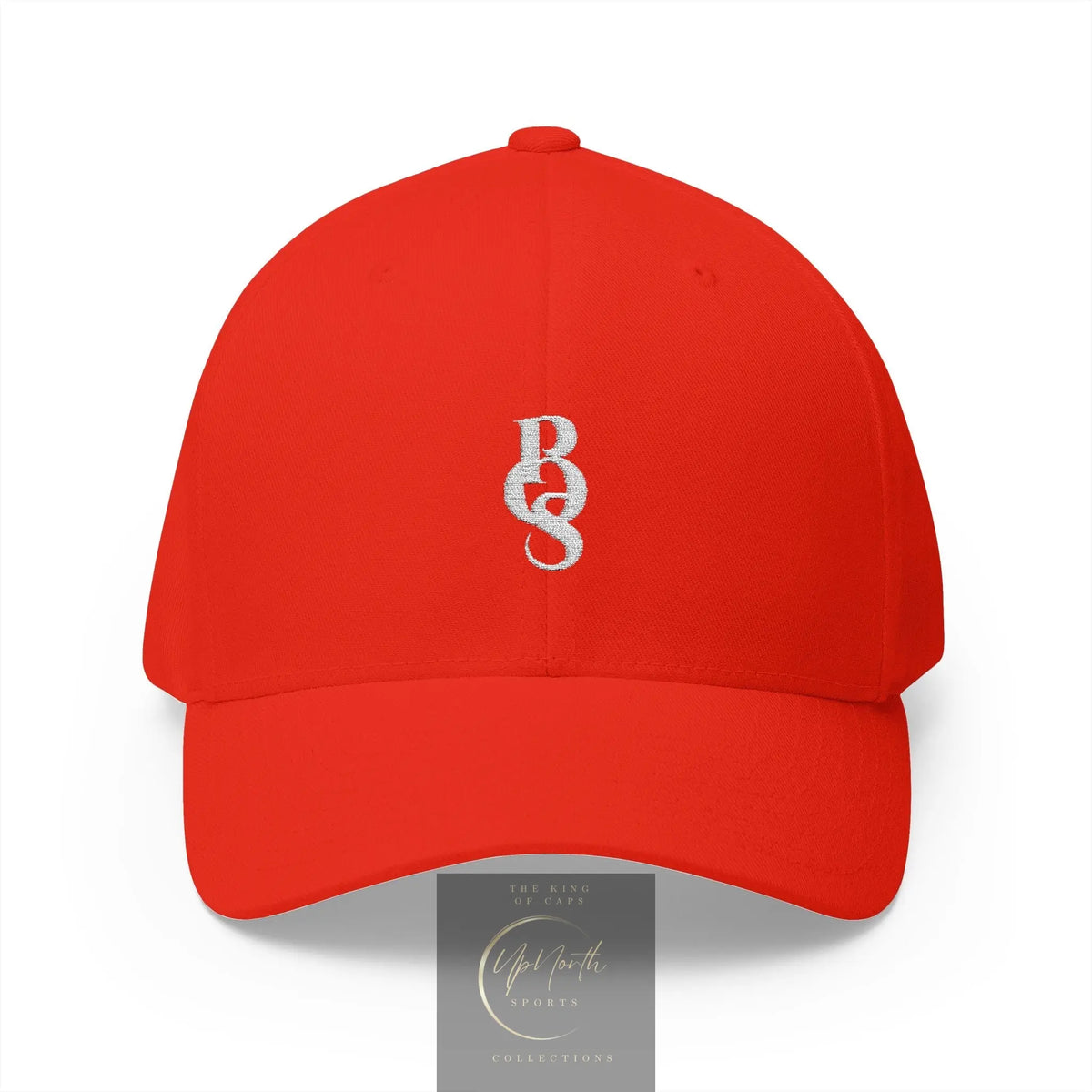 Red POS White Logo Closed Back Cap front - Paparazzi Original