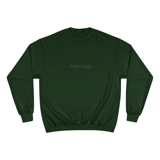 Black Dark Green Paparazzi Champion Sweatshirt Printify