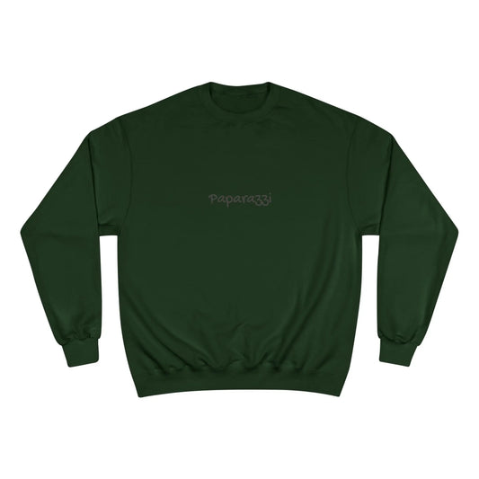Black Dark Green Paparazzi Champion Sweatshirt Printify