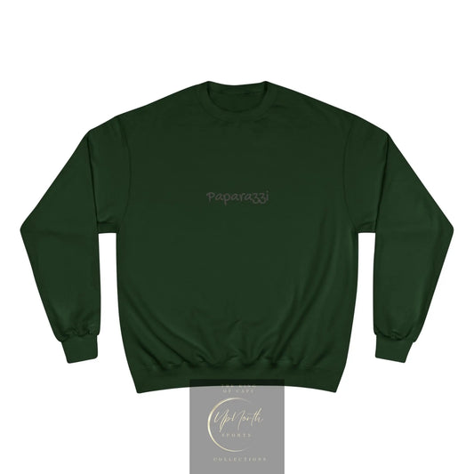 Black Dark Green Paparazzi Champion Sweatshirt front - Paparazzi Original