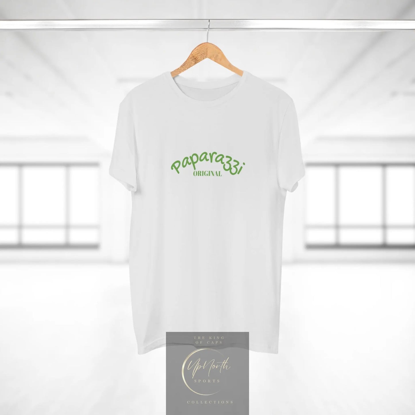 Paparazzi Men T-shirt white with light green - UpNorth SPORTS