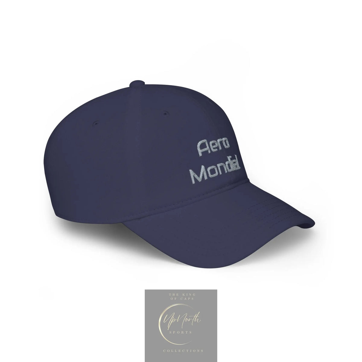 Navy Aero Mondial Grey Baseball Cap right - UpNorth SPORTS