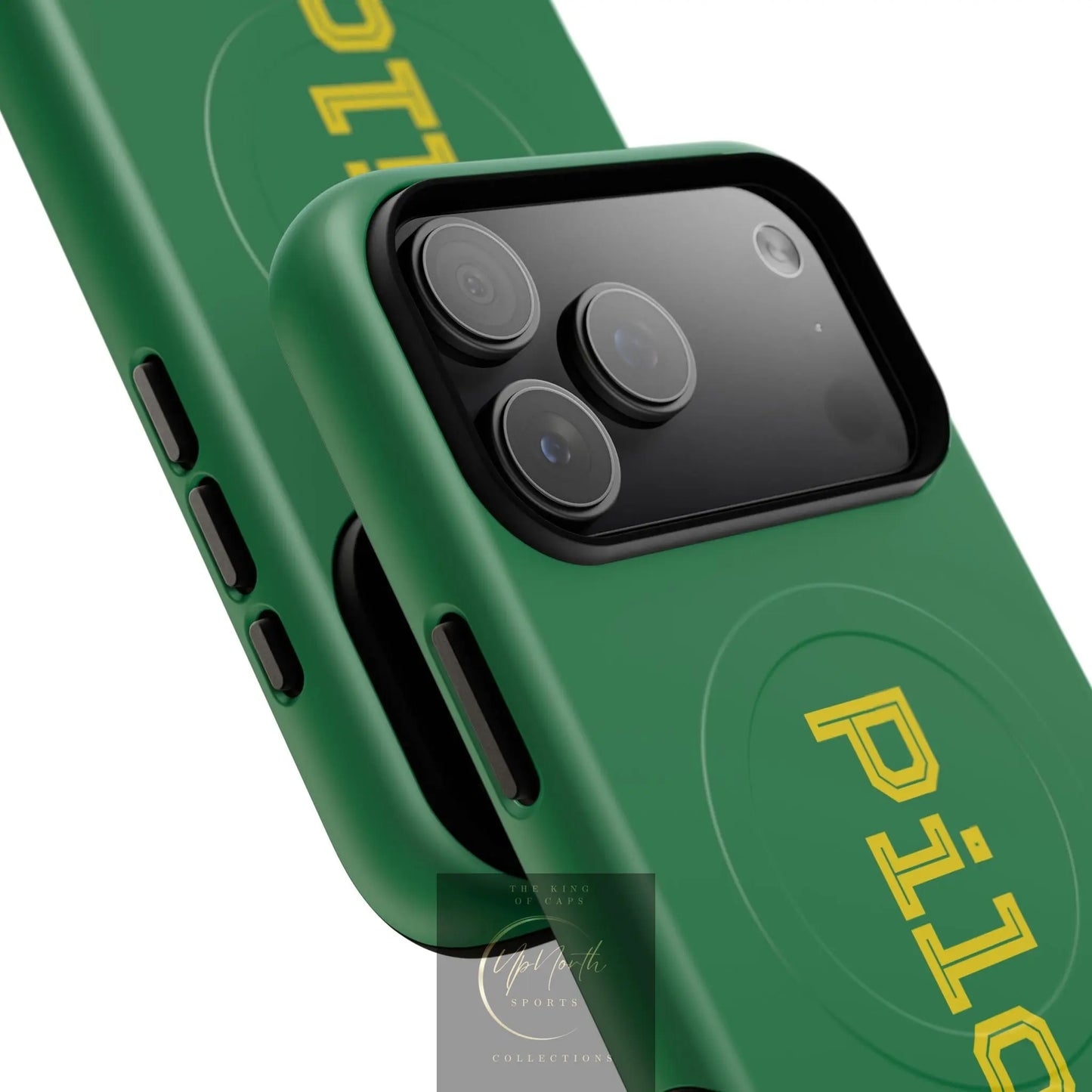 MagSafe iPhone case Piloti darkgreen with yellow - UpNorth SPORTS