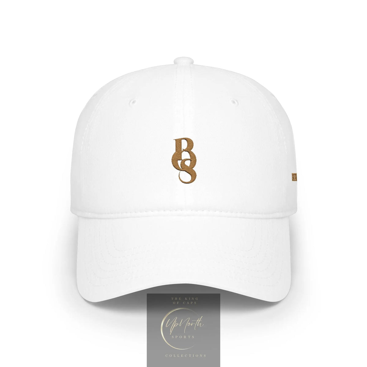 White POS Paparazzi Old Gold Baseball Cap front - Paparazzi Original