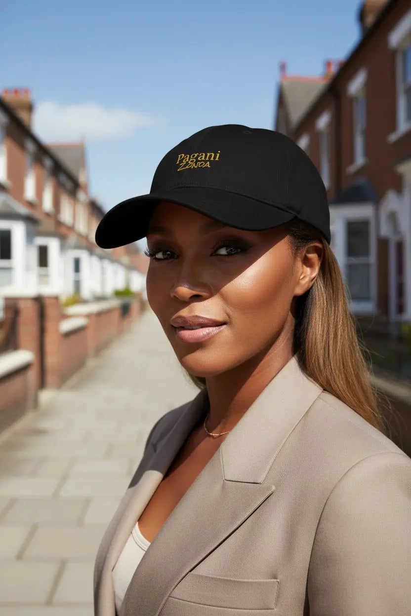 Woman model wearing a Black Baseball Cap Pagani Zonda - UpNorth SPORT