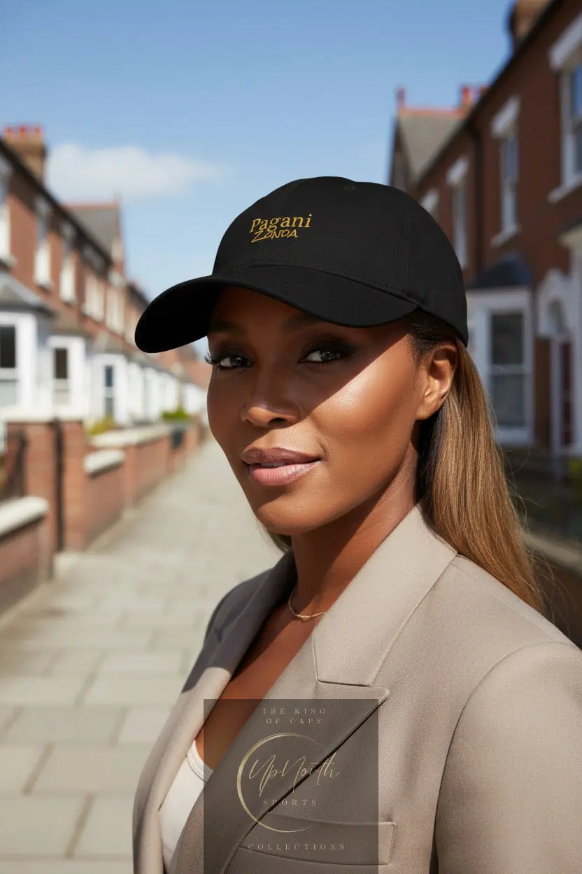 Woman model wearing a Black Baseball Cap Pagani Zonda - UpNorth SPORT