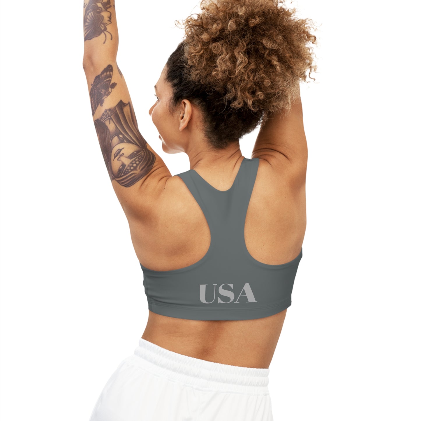 Sports Bra Paparazzi light gray on dark gray