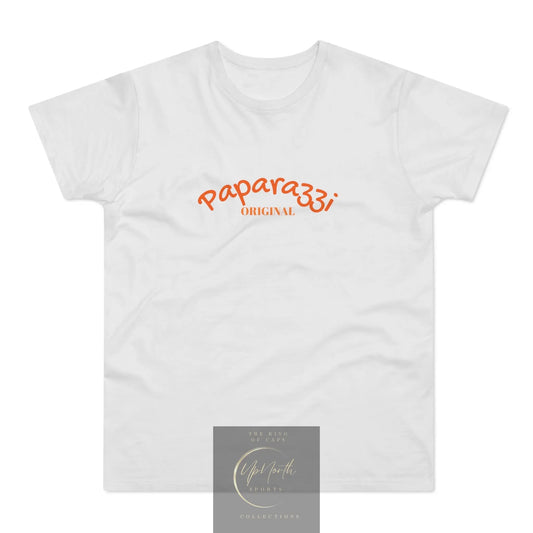 Paparazzi Men T-shirt white with flame and orange - UpNorth SPORTS