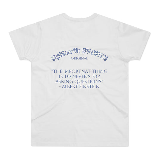 Men T-shirt UpNorth SPORTS white with Einstein quote