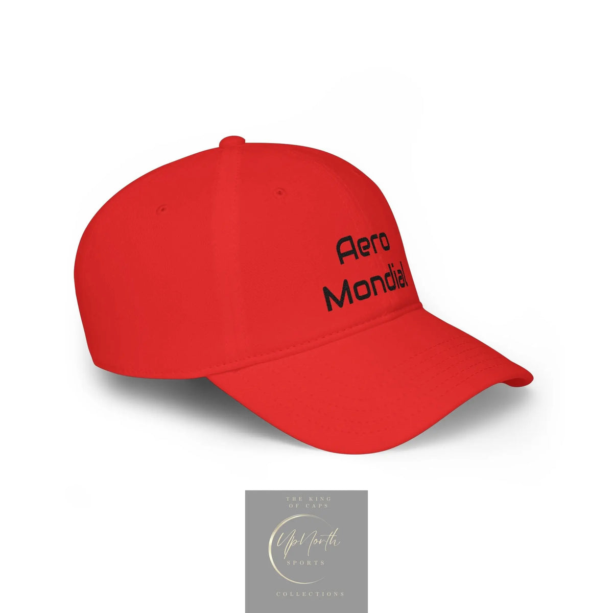 Red Aero Mondial Black Baseball Cap right - UpNorth SPORTS