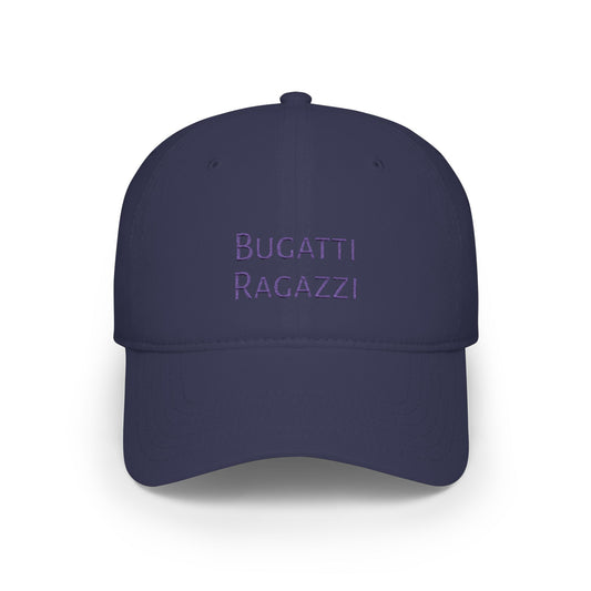 Dark Navy Bugatti Ragazzi Purple Baseball Cap frontside - UpNorth SPORTS