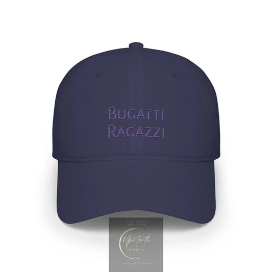 Dark Navy Bugatti Ragazzi Purple Baseball Cap frontside - UpNorth SPORTS