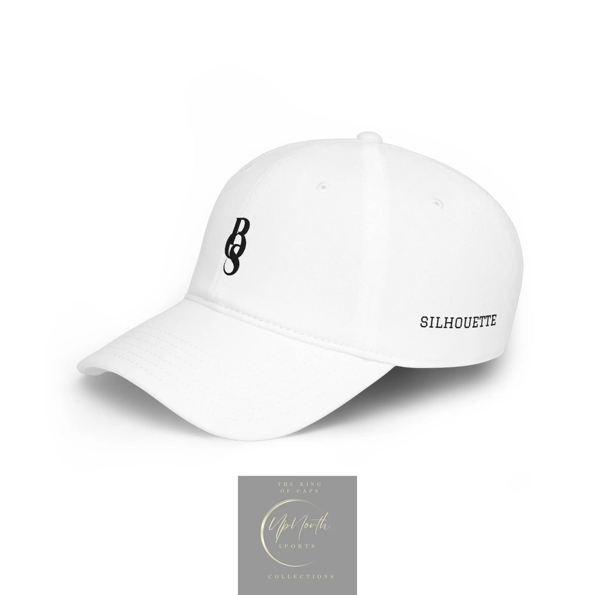 White POS Paparazzi Black Baseball Cap left side - Paparazzi Original