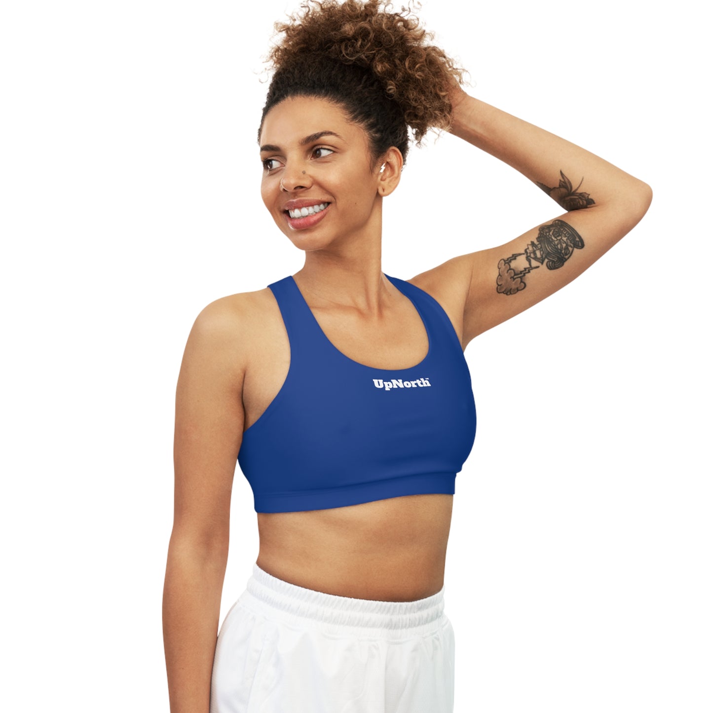 Sports Bra UpNorth white on dark blue