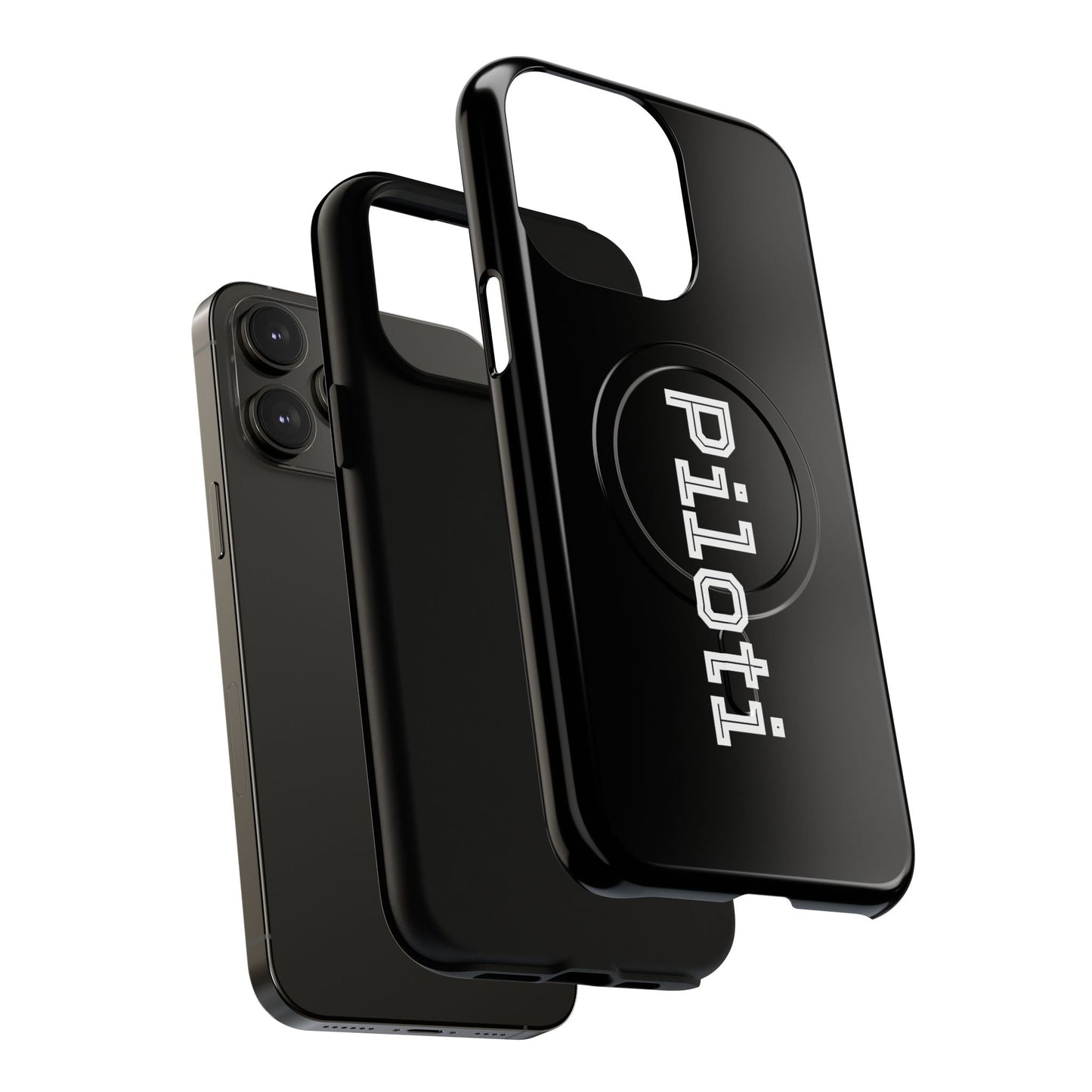 Tough Magnetic iPhone Cases Piloti in black Printify