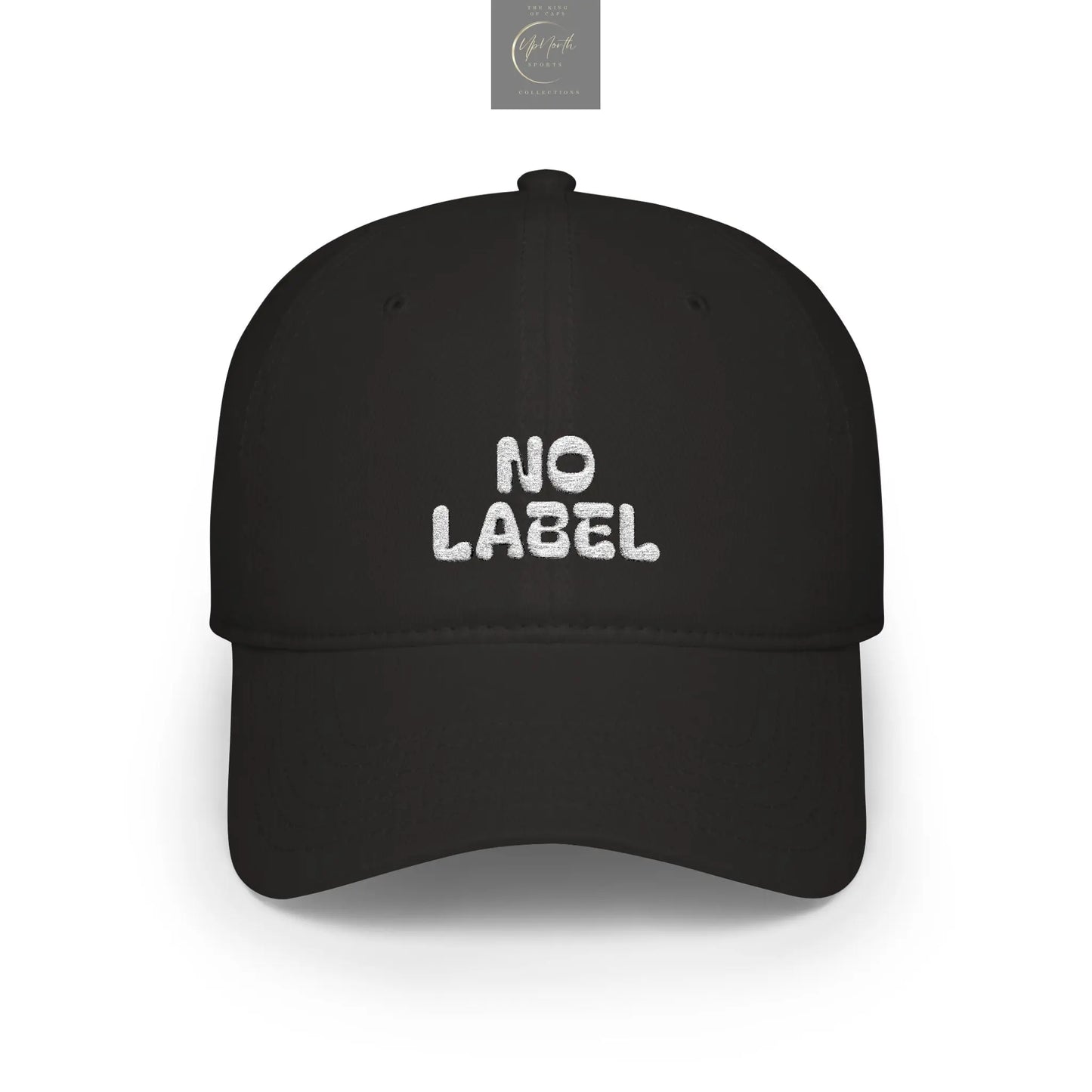No Label Baseball Cap White Embroidery