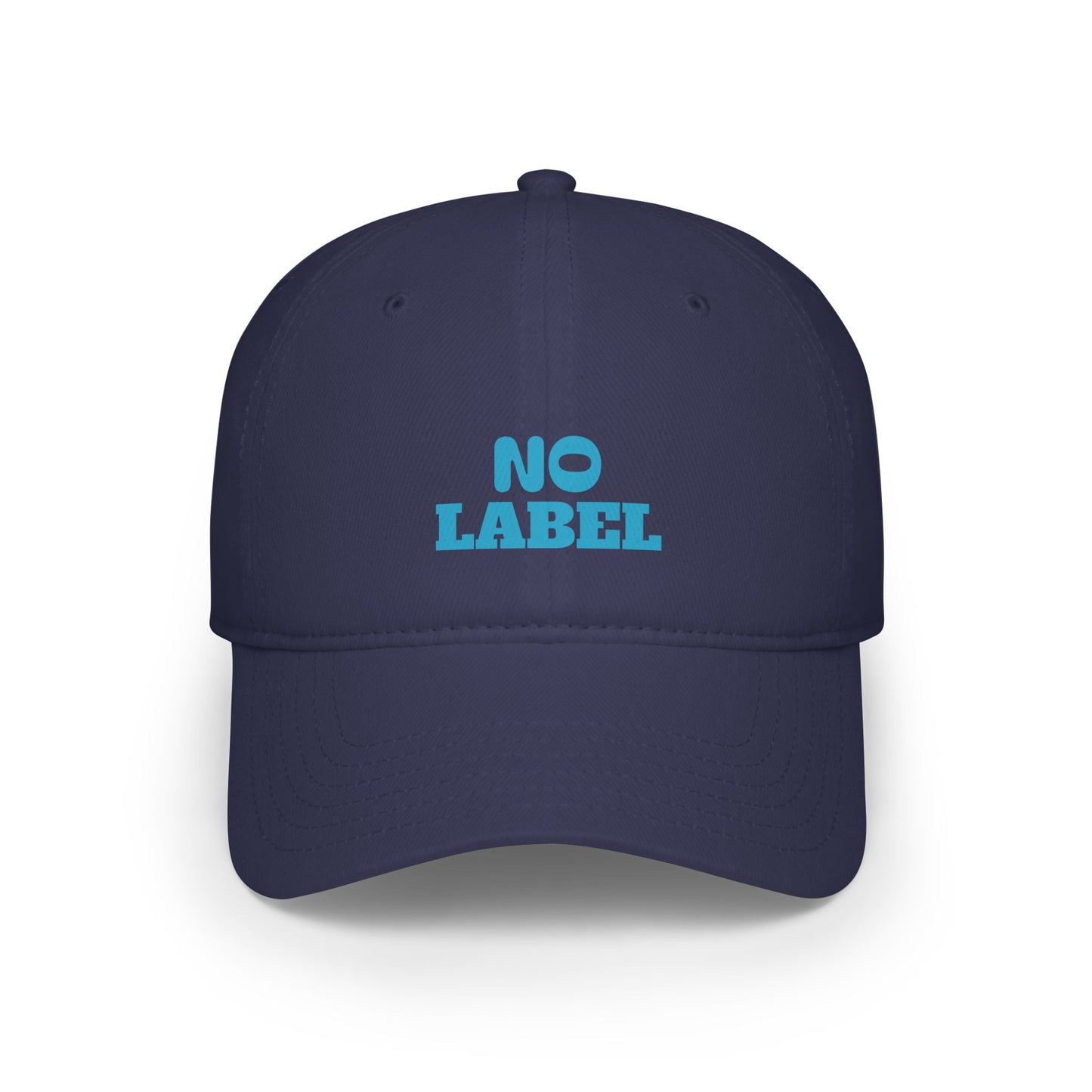 Baseball Cap No Label dark navy and turquoise