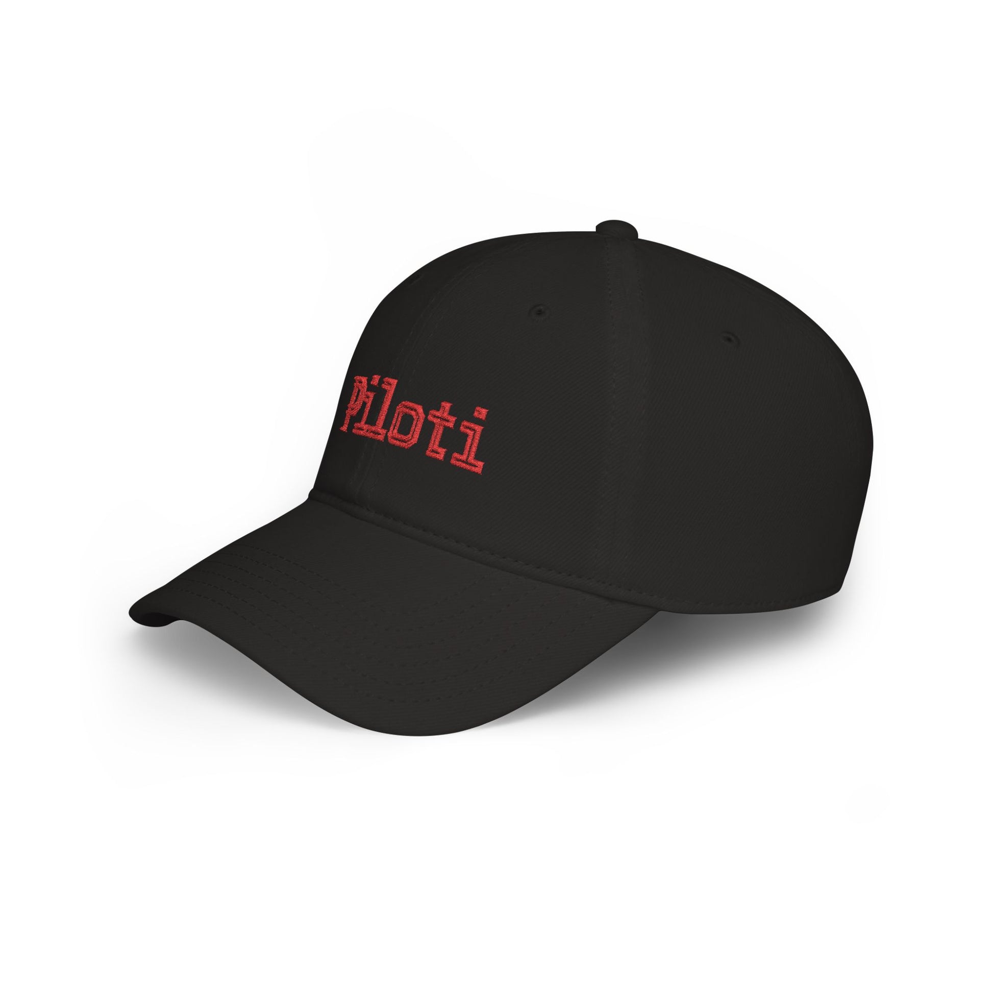 Piloti Baseball Cap Embroidered with Red Printify
