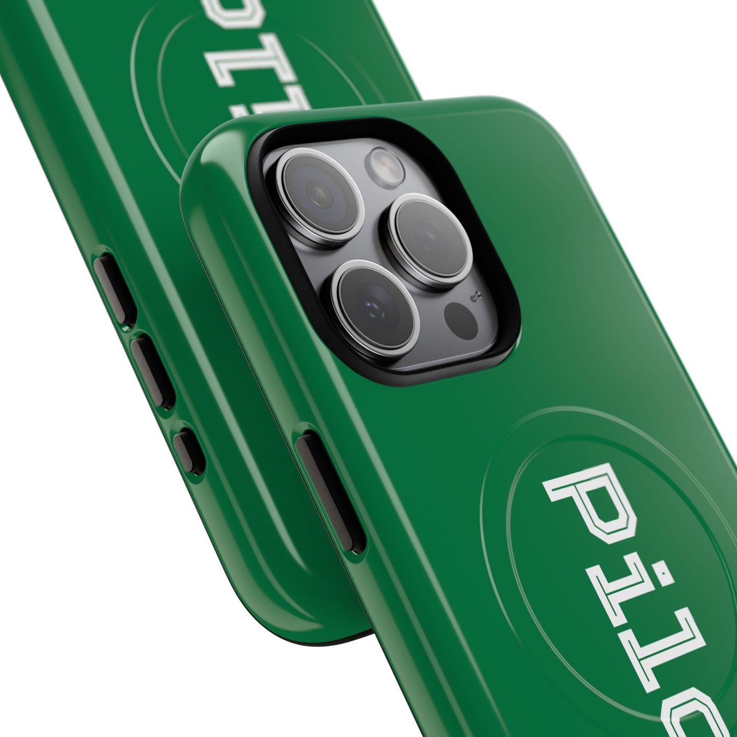 Tough Magnetic iPhone Cases Piloti in dark green Printify