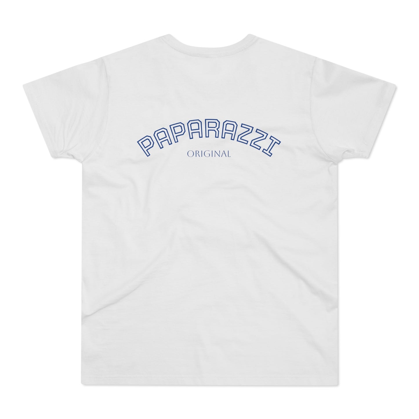 Paparazzi Men T-shirt white with blue navy blue Printify