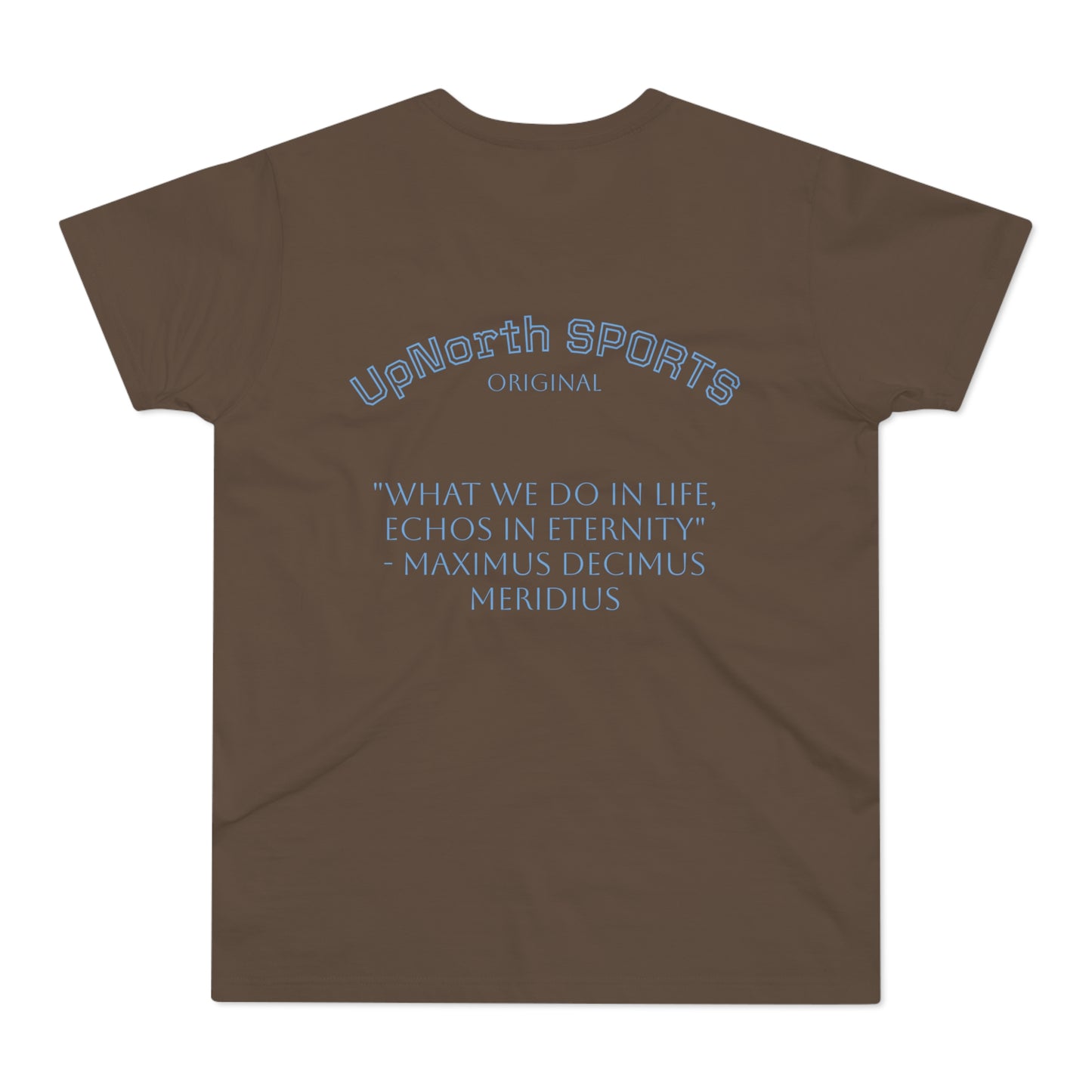 Men T-shirt UpNorth SPORTS chocolate with Maximus tribute