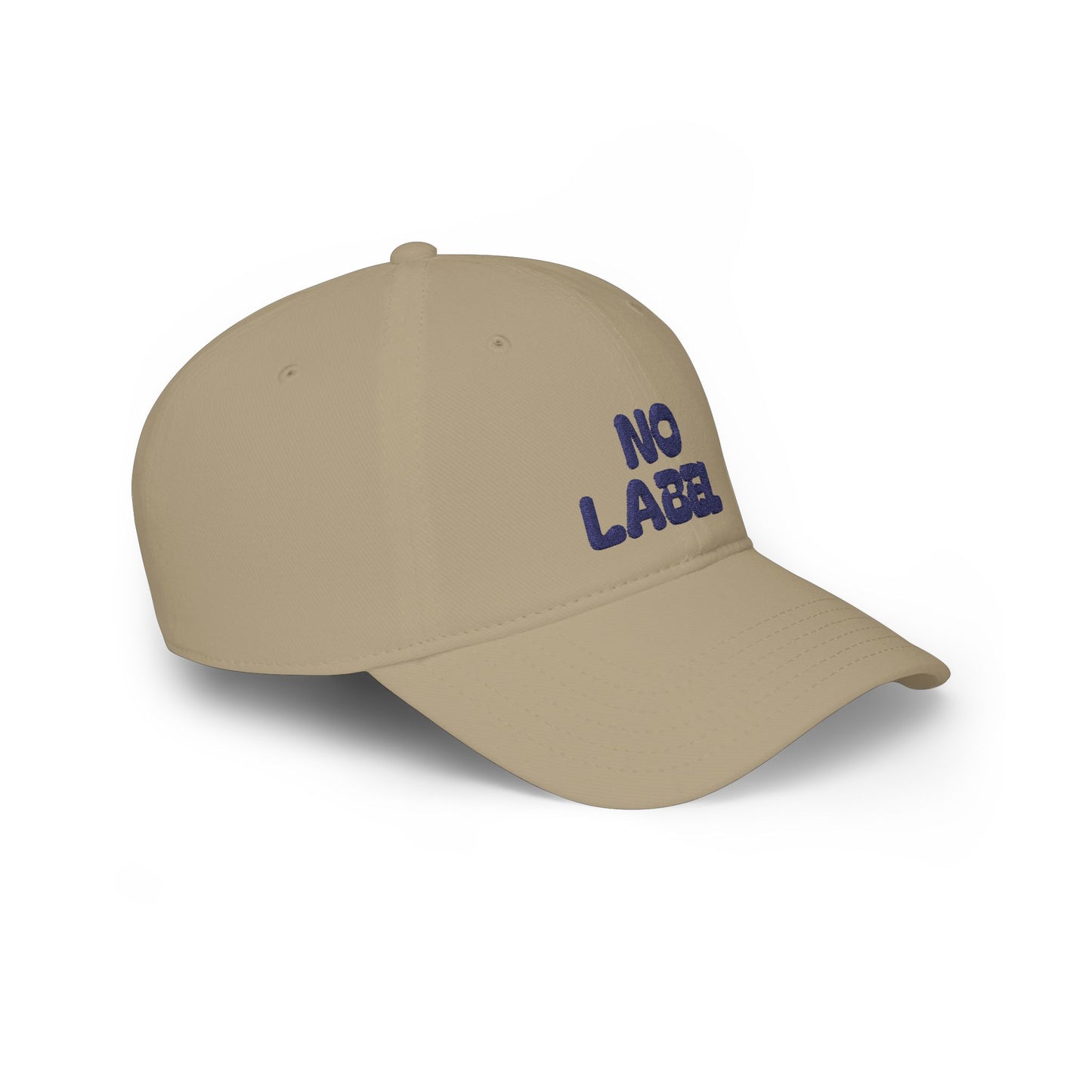 No Label Baseball Cap Navy Embroidery Printify