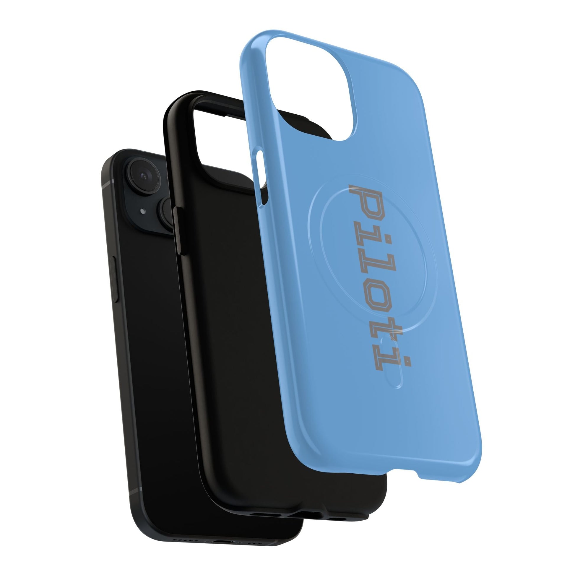 Tough Magnetic iPhone Cases Piloti in skyblue made in matt and gloss finish - UpNorth SPORTS