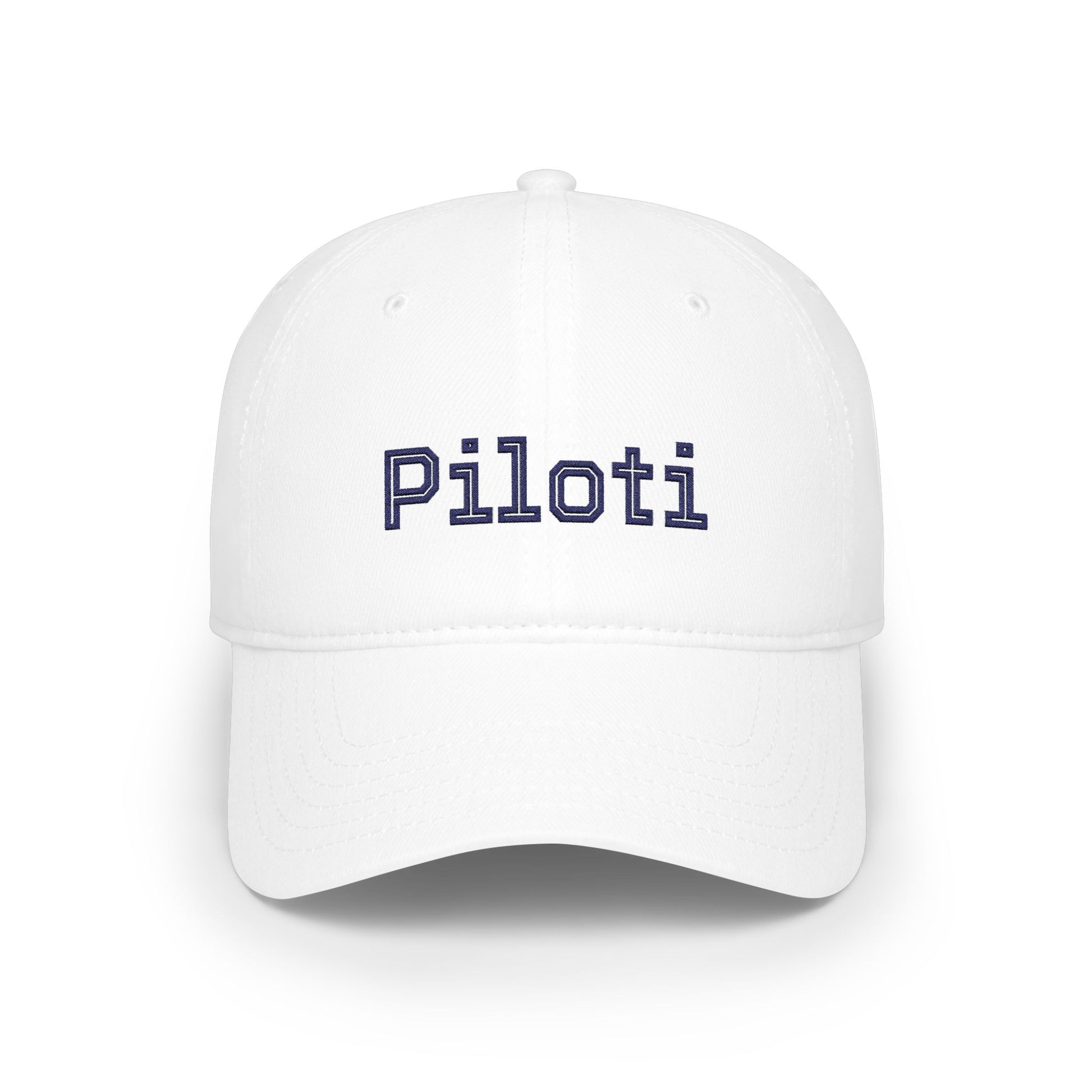 Piloti Baseball Cap Embroidered with Navy Printify