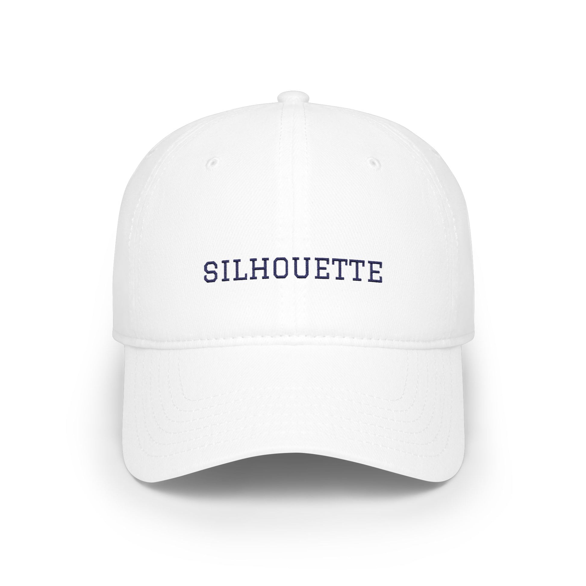 White Paparazzi Silhouette Navy Baseball Cap front - Paparazzi Original