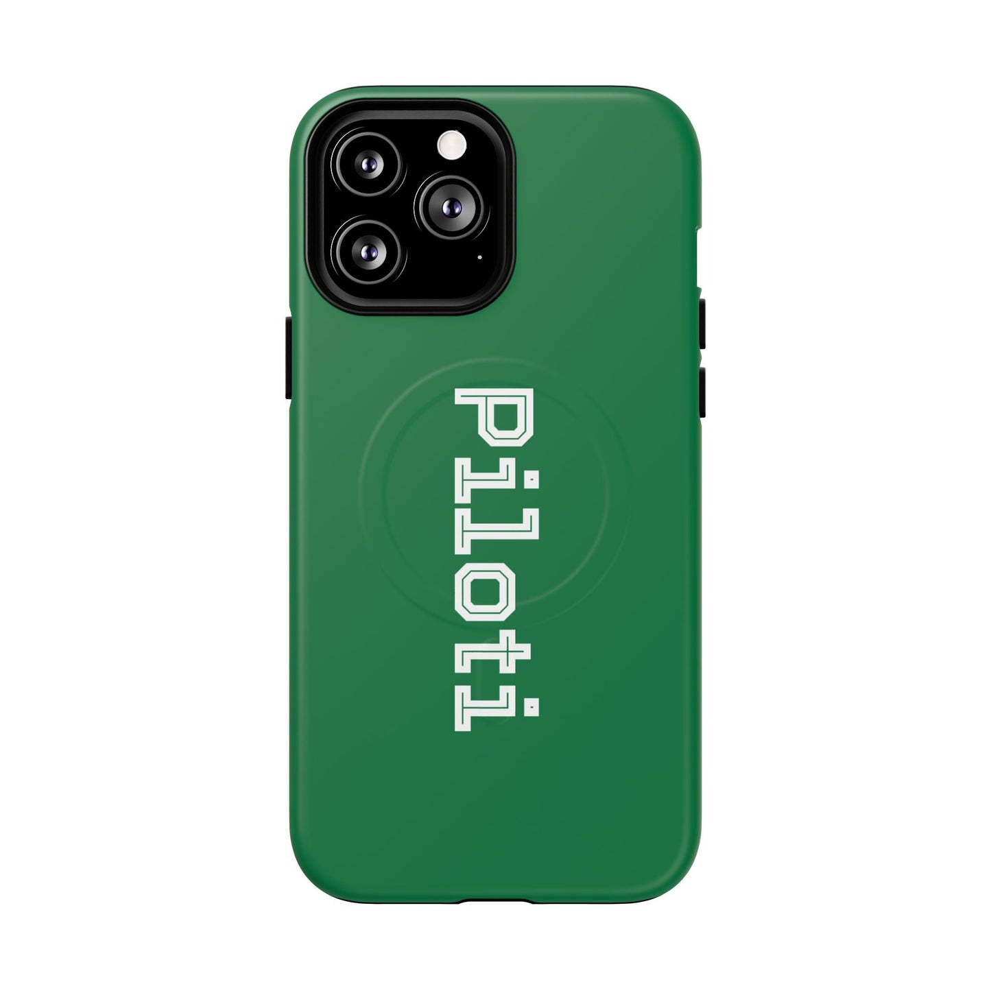 Tough Magnetic iPhone Cases Piloti in dark green Printify