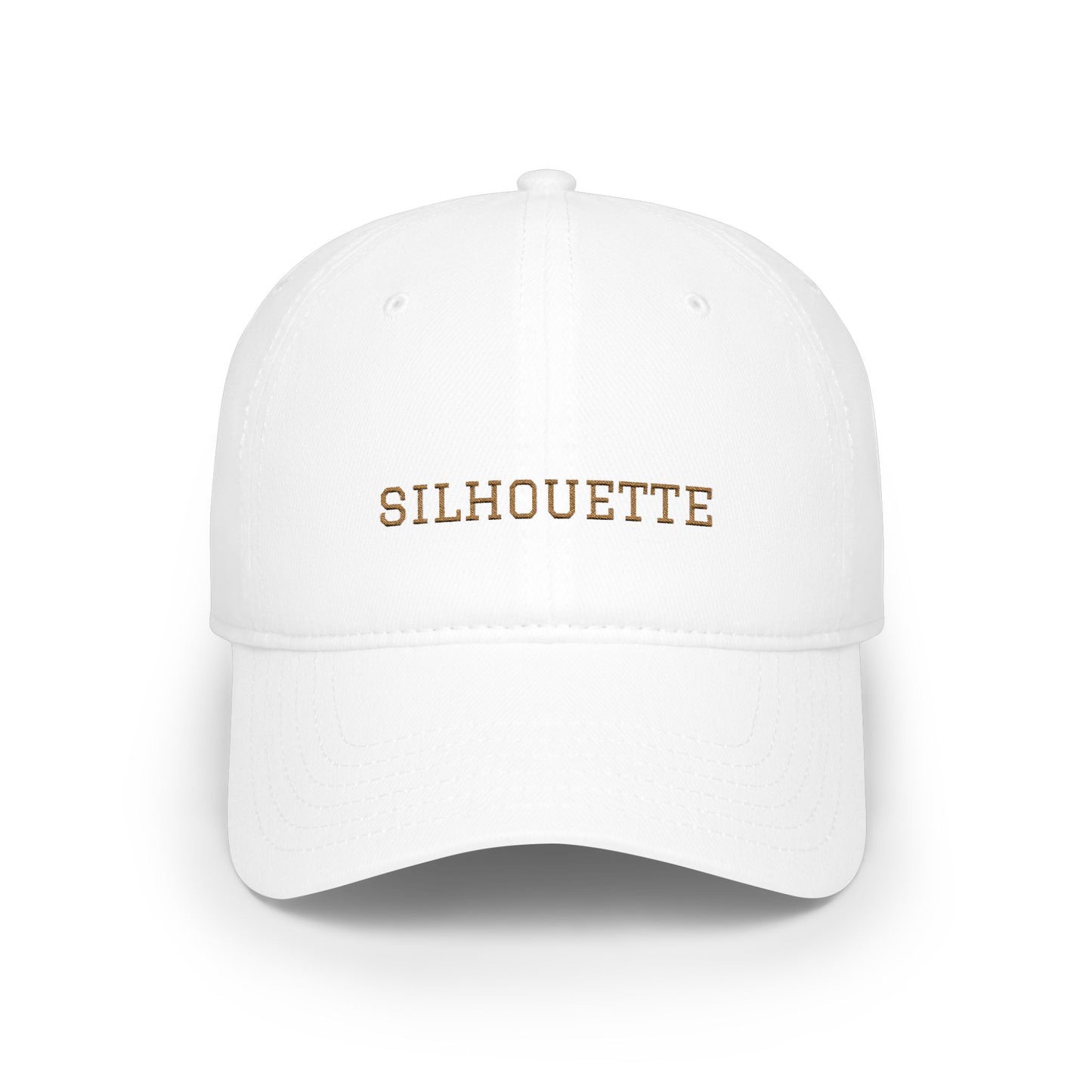 White Paparazzi Silhouette Old Gold Baseball Cap front - Paparazzi Original