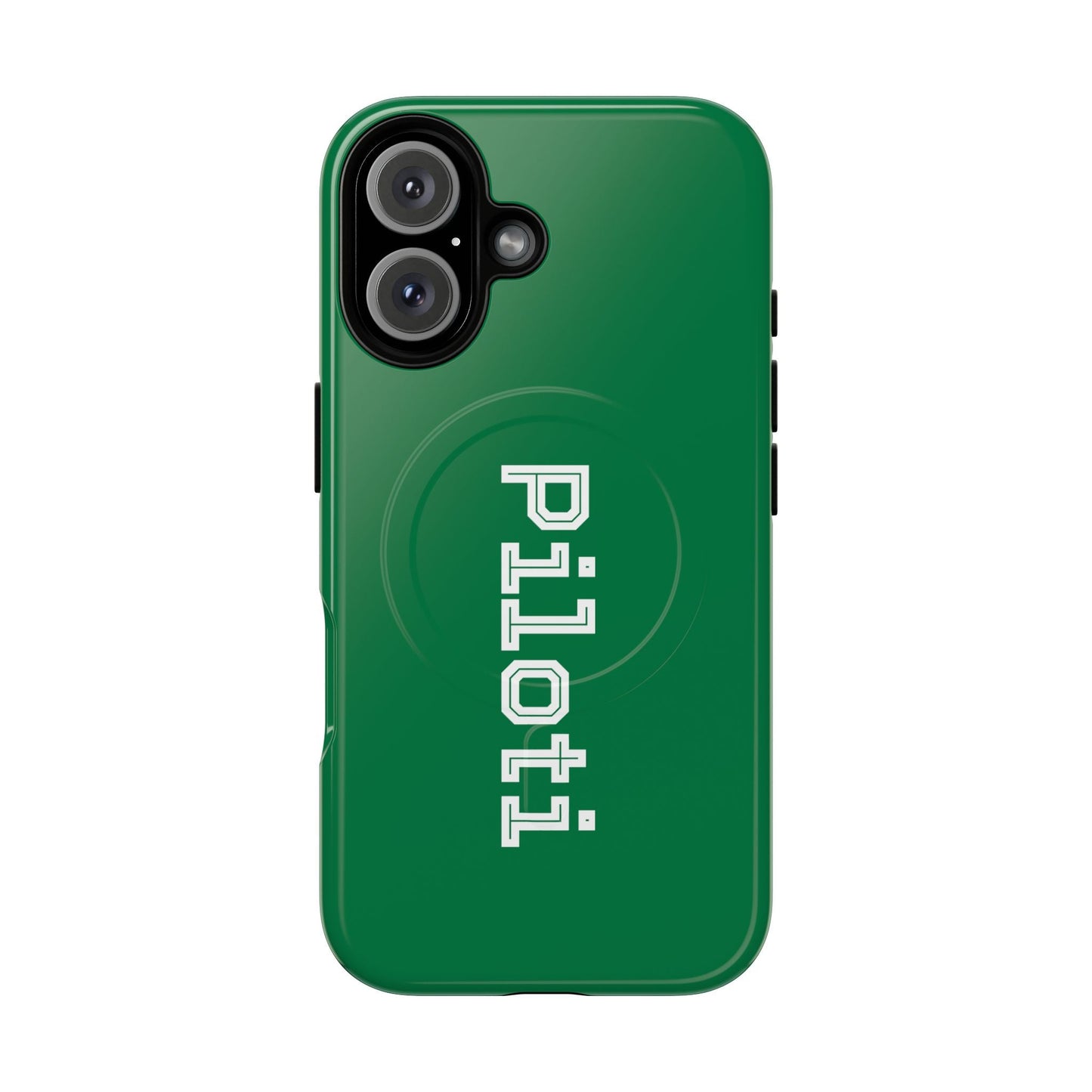 Tough Magnetic iPhone Cases Piloti in dark green Printify