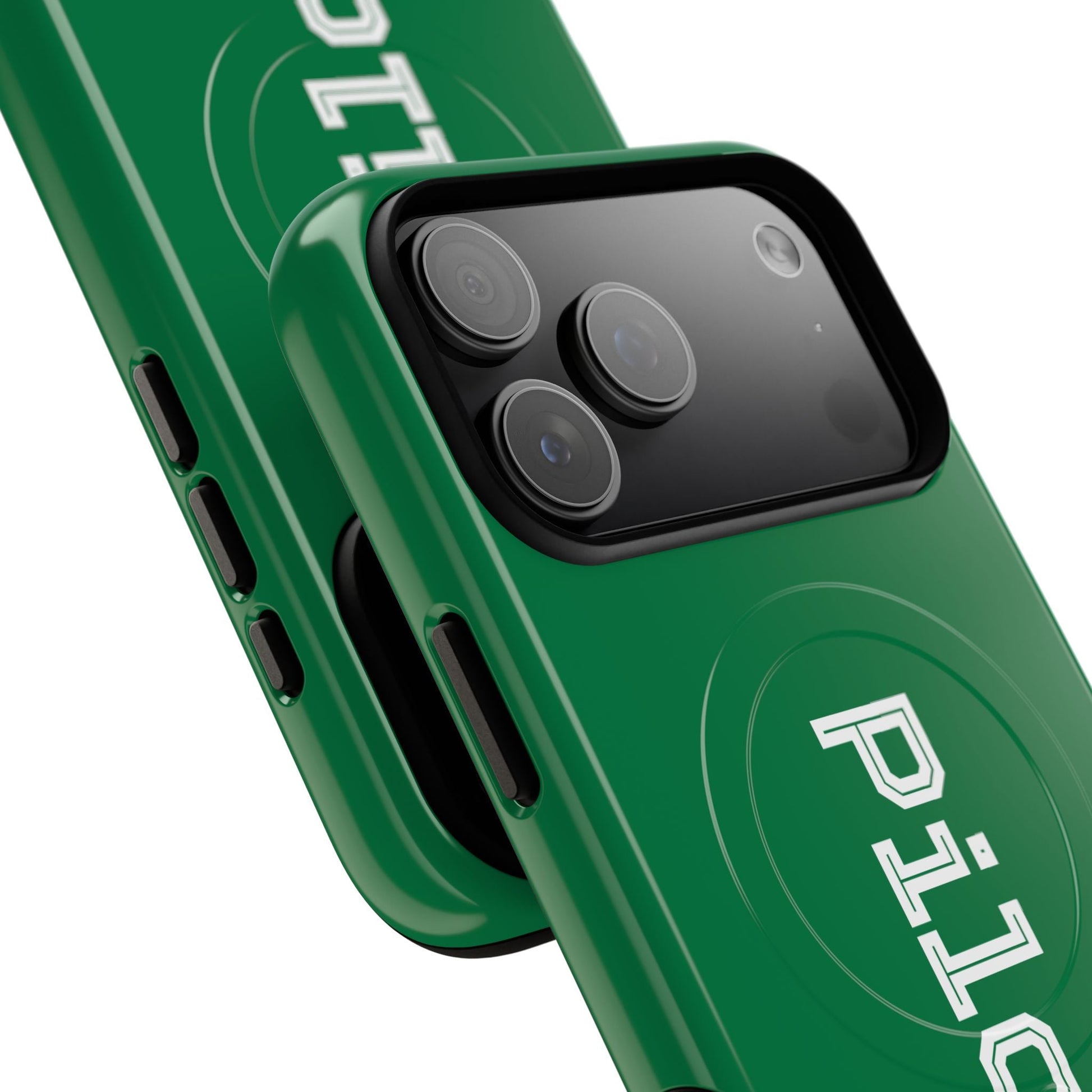 Tough Magnetic iPhone Cases Piloti in dark green Printify