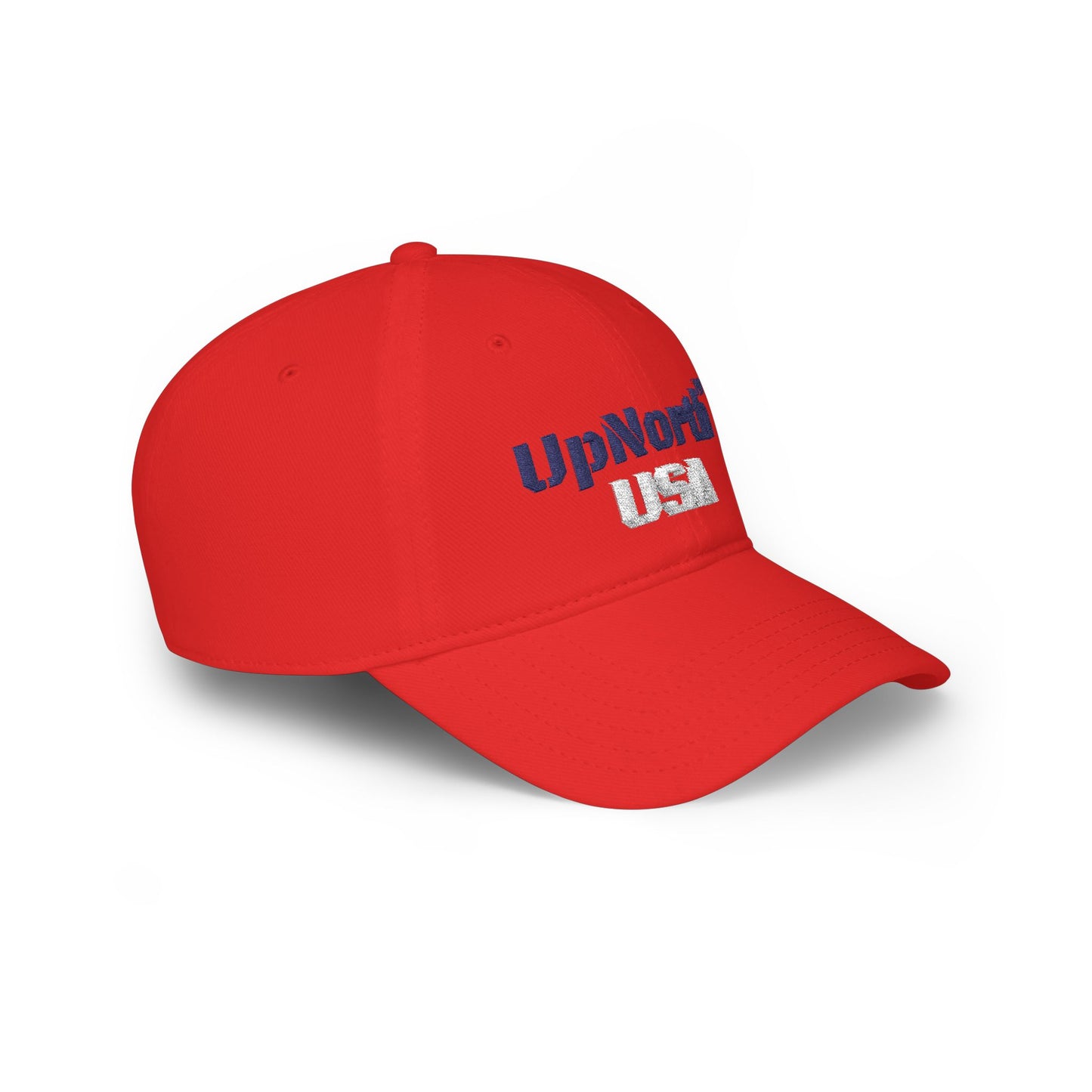 Red UpNorth USA Baseball Cap Printify
