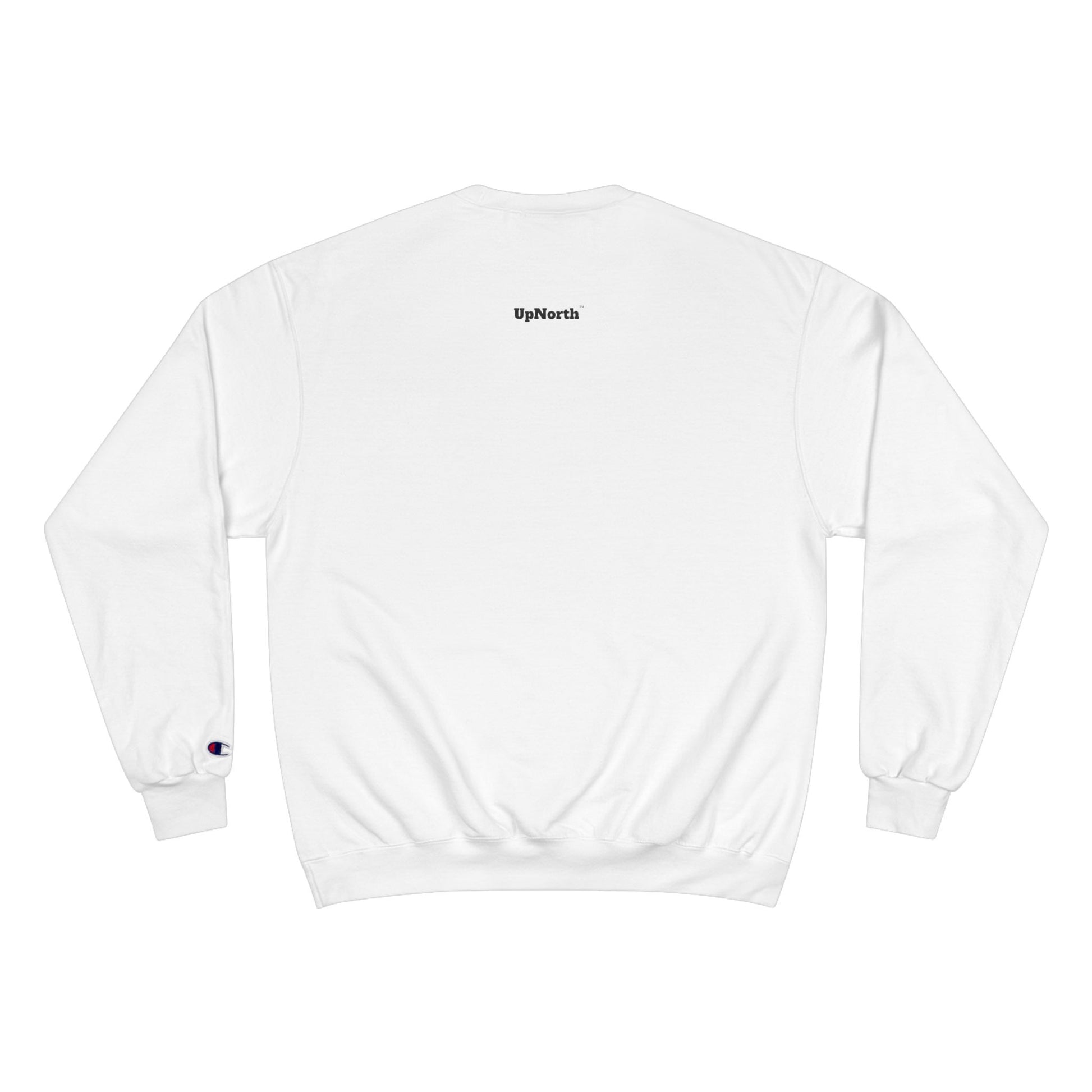 White UpNorth SPORTS Champion Sweatshirt backside