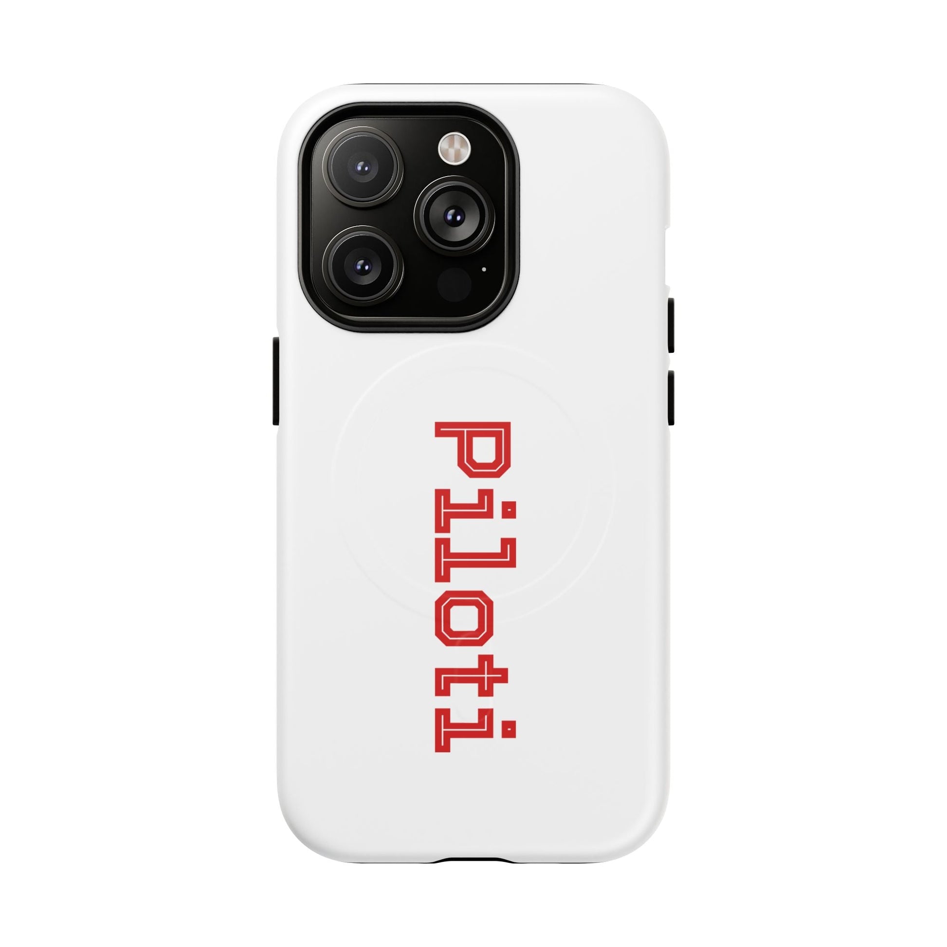 Tough Magnetic iPhone Cases Piloti in white made in matt and gloss finish - UpNorth SPORTS