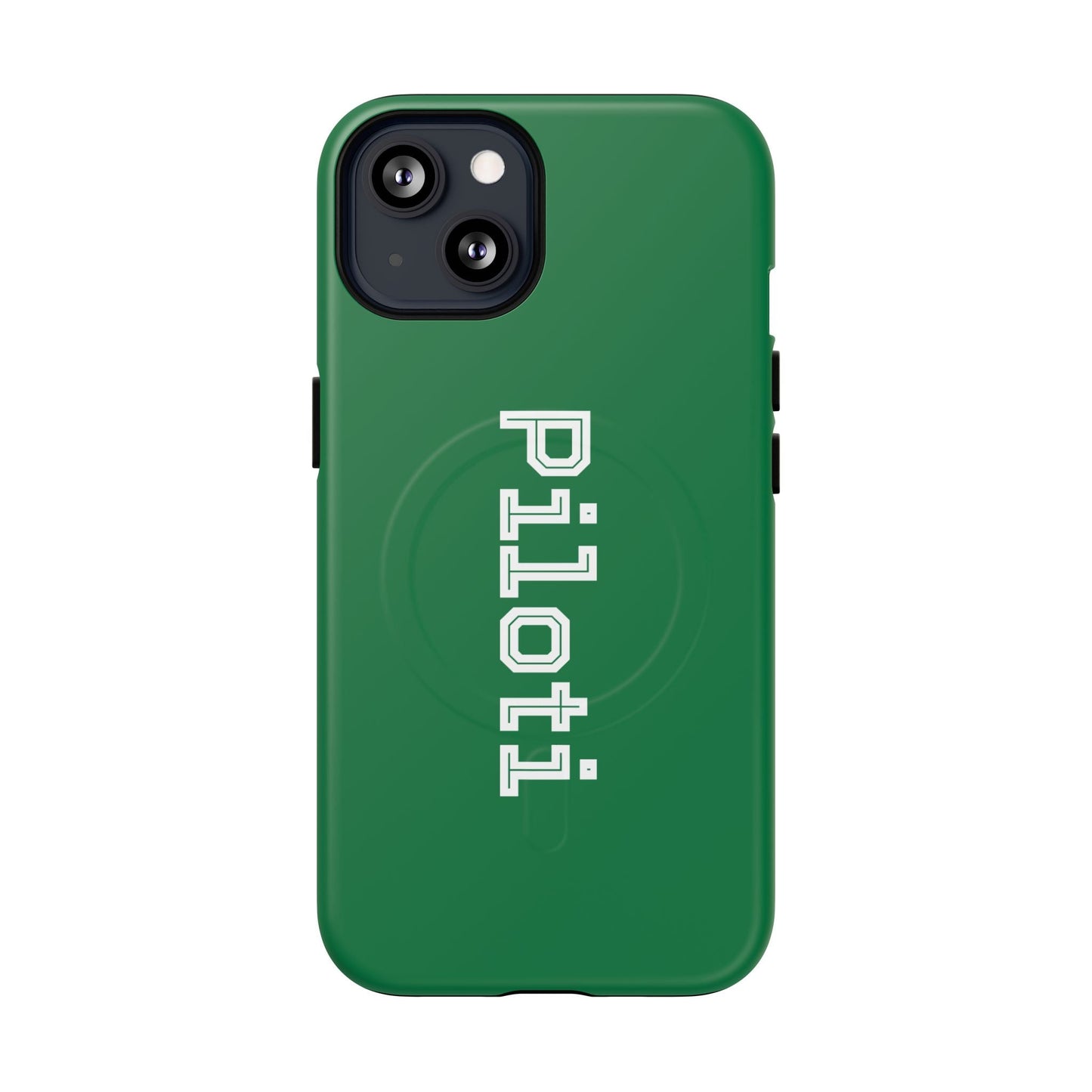 Tough Magnetic iPhone Cases Piloti in dark green Printify