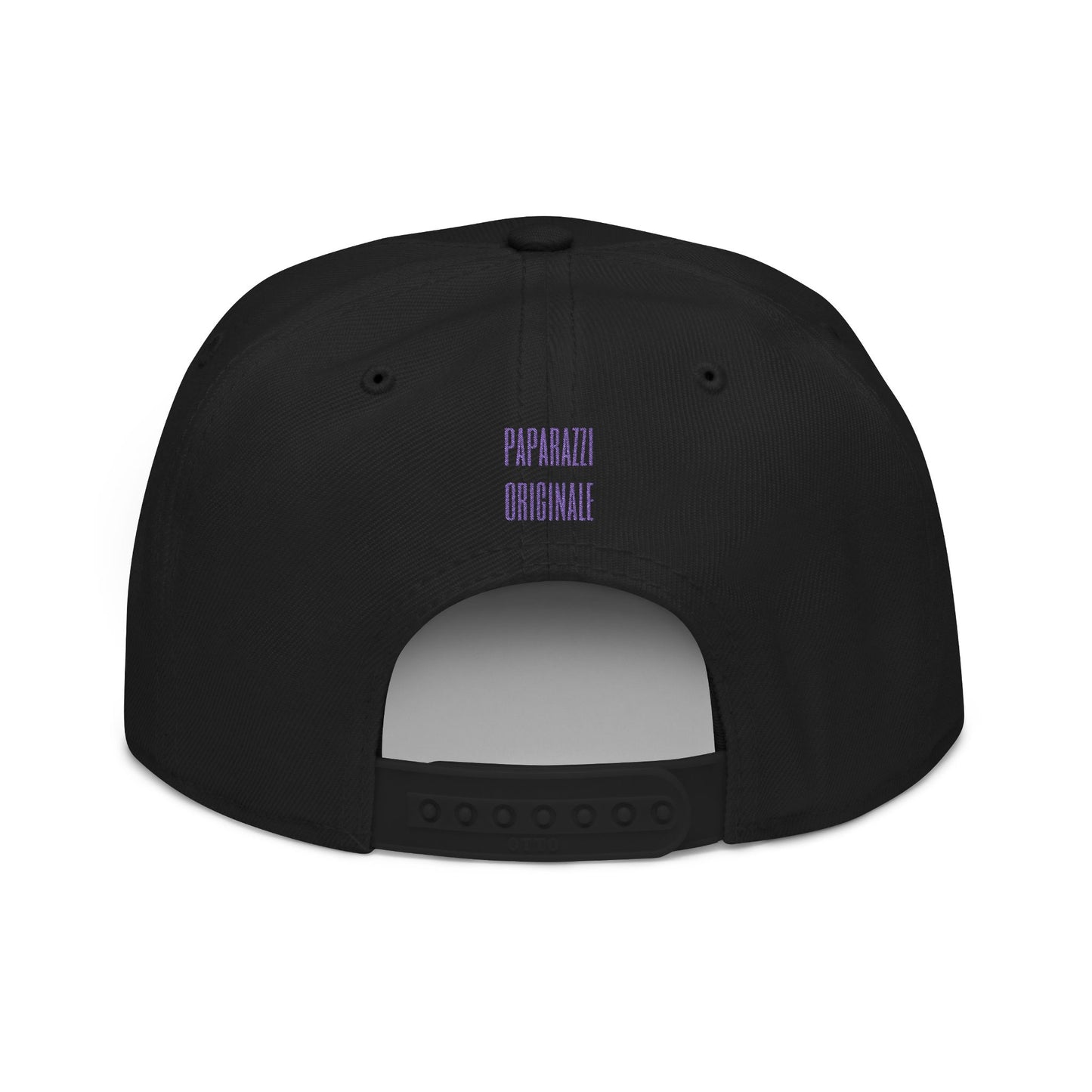 Black Paparazzi Purple Flat Visor Cap backside - Paparazzi Original