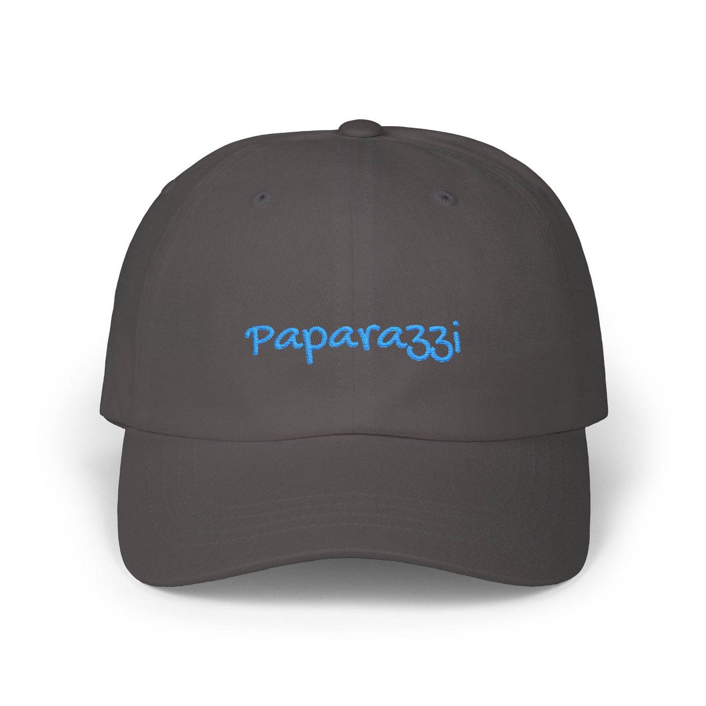Dark Grey Paparazzi Aqua Classic Cap front - Paparazzi Original