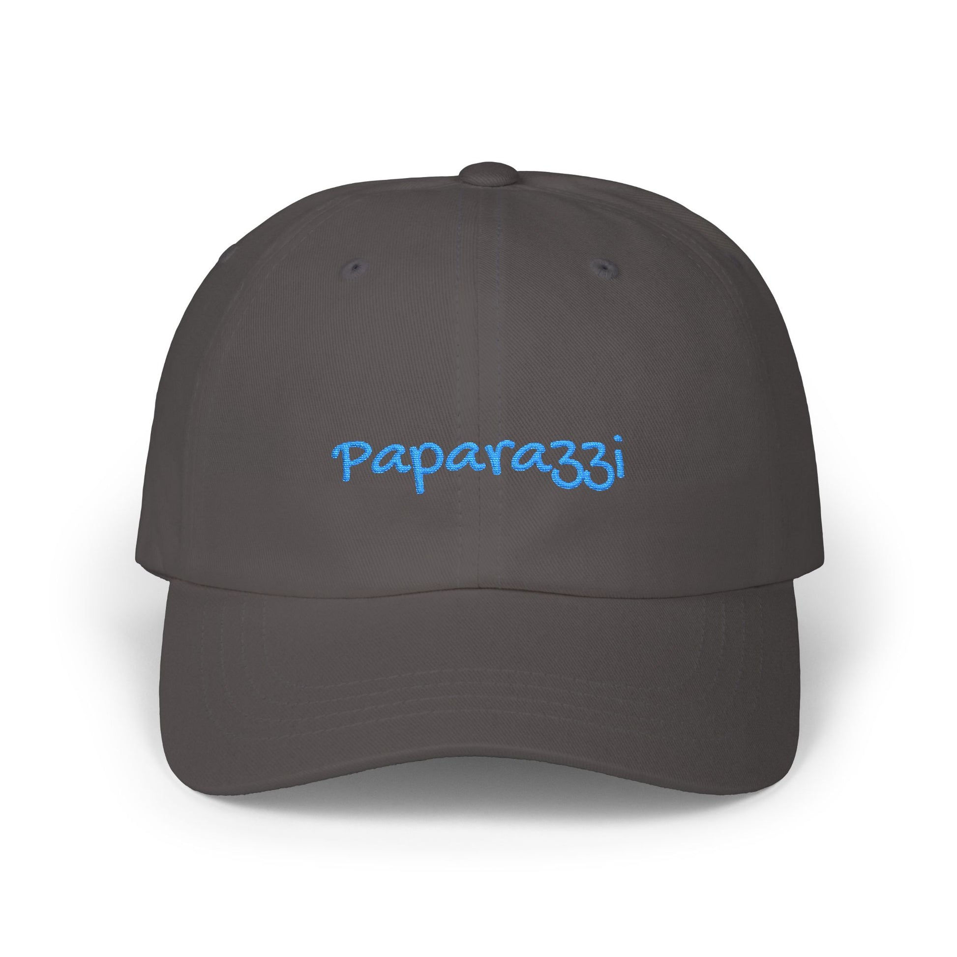 Dark Grey Paparazzi Aqua Classic Cap front - Paparazzi Original