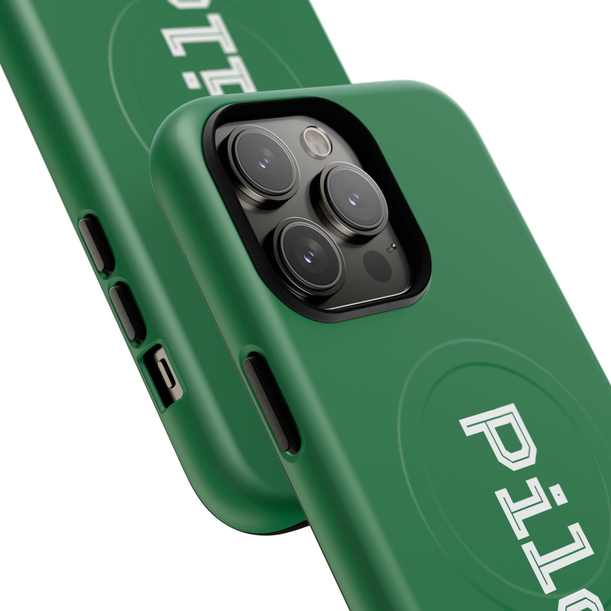 Tough Magnetic iPhone Cases Piloti in dark green Printify