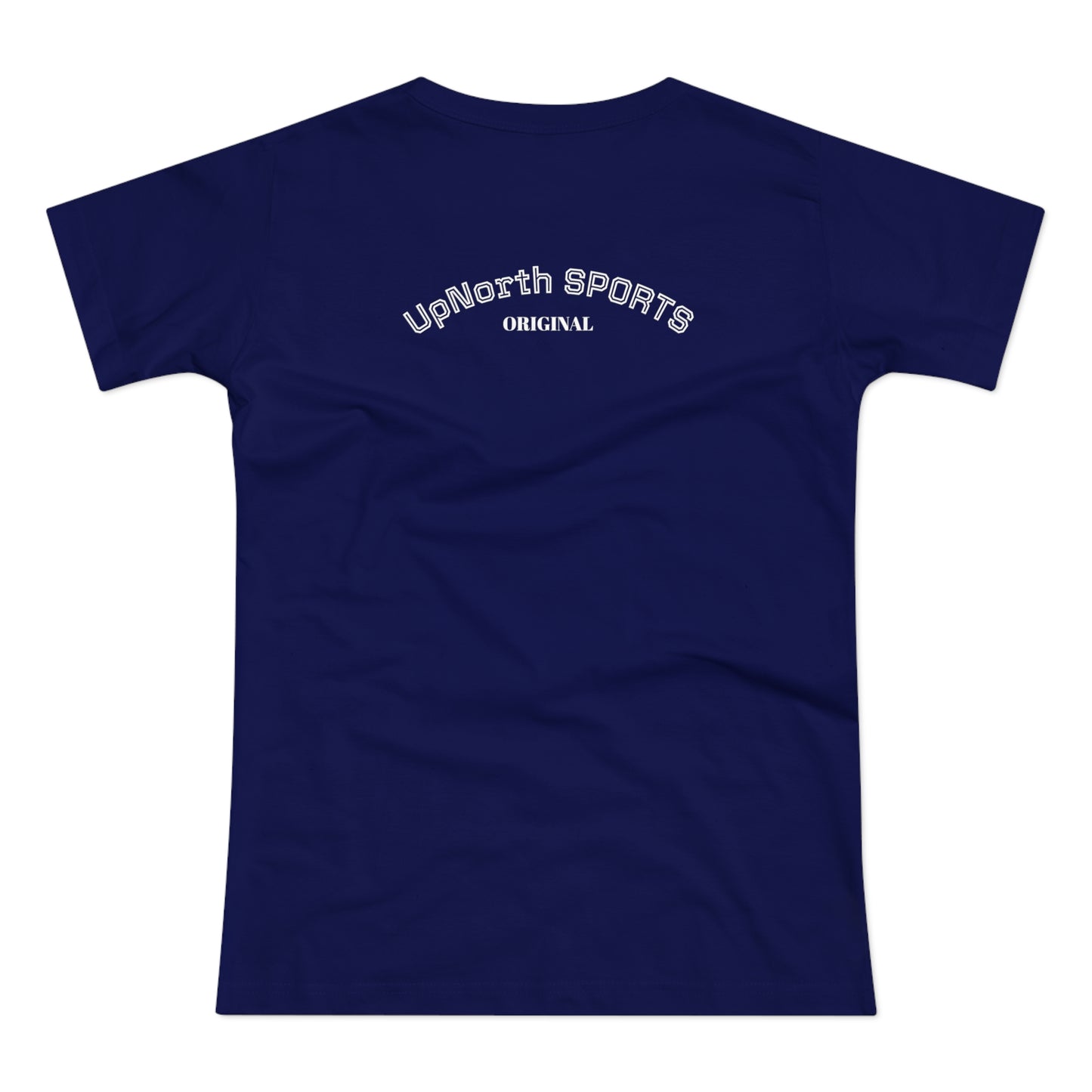Women T-Shirt navy with white