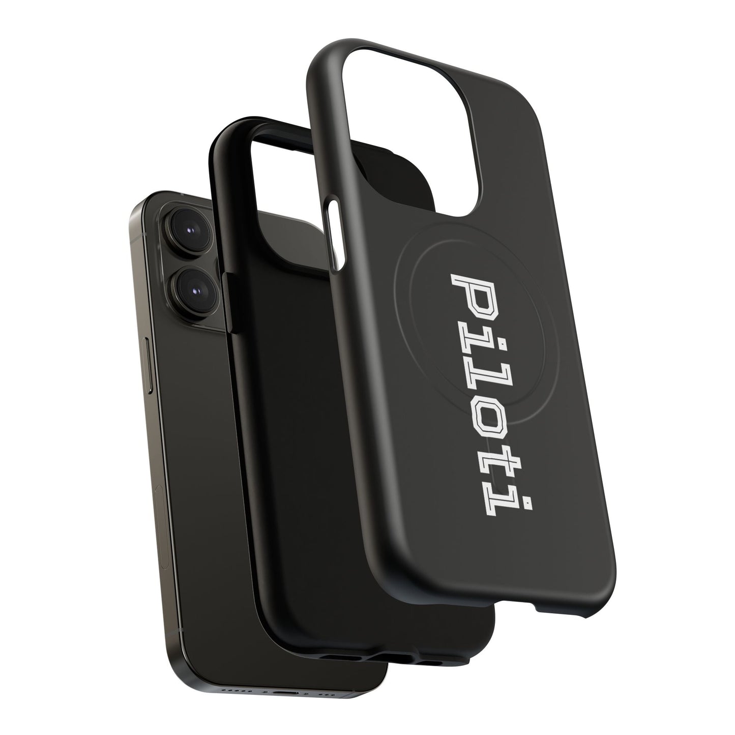 Tough Magnetic iPhone Cases Piloti in black Printify