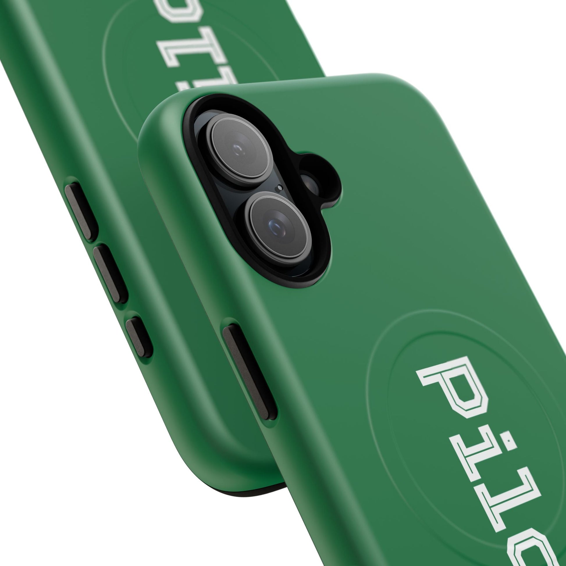 Tough Magnetic iPhone Cases Piloti in dark green Printify