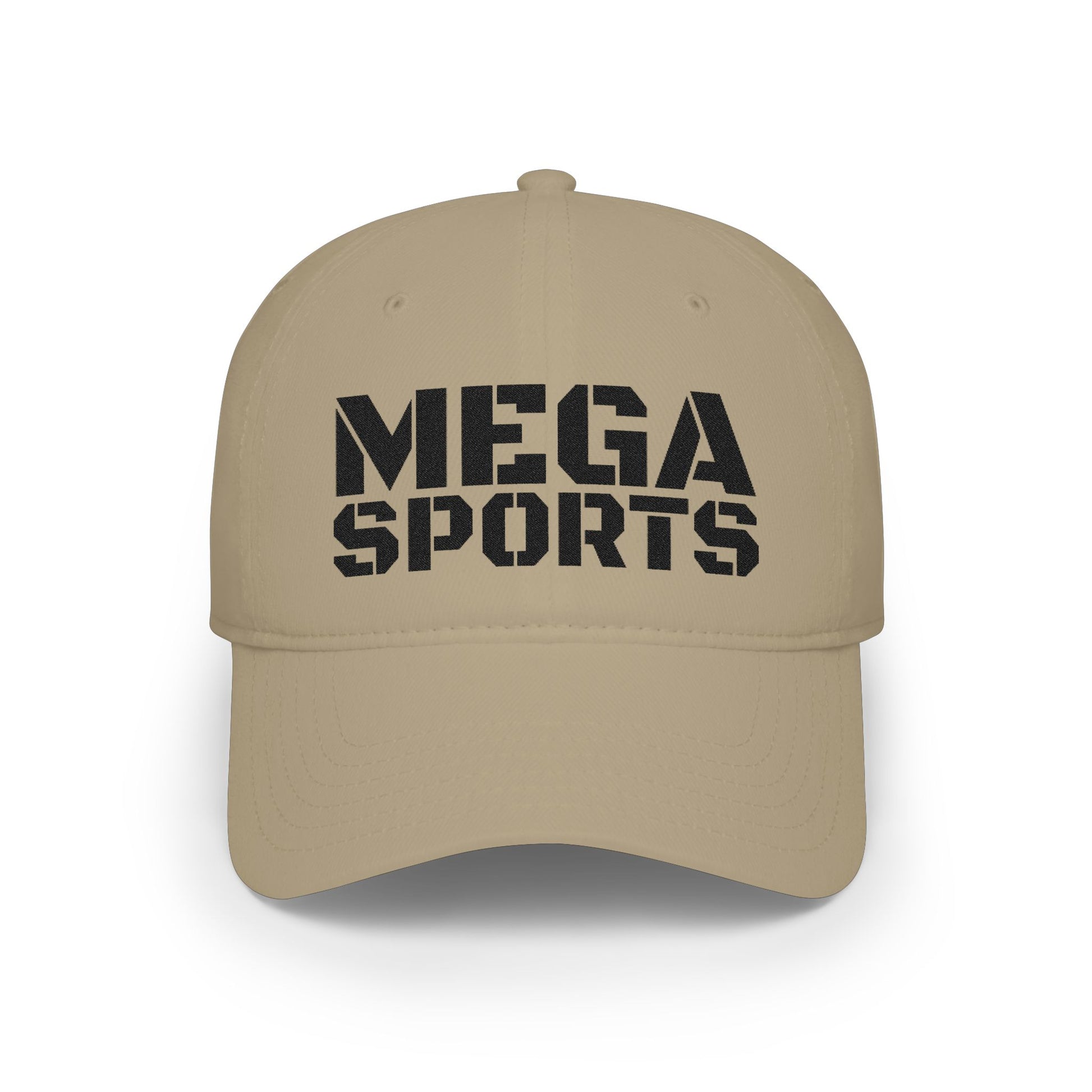 Khaki MEGA Sports Black Baseball Cap - UpNorth SPORTS