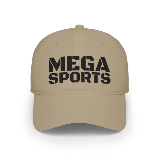 Khaki MEGA Sports Black Baseball Cap - UpNorth SPORTS
