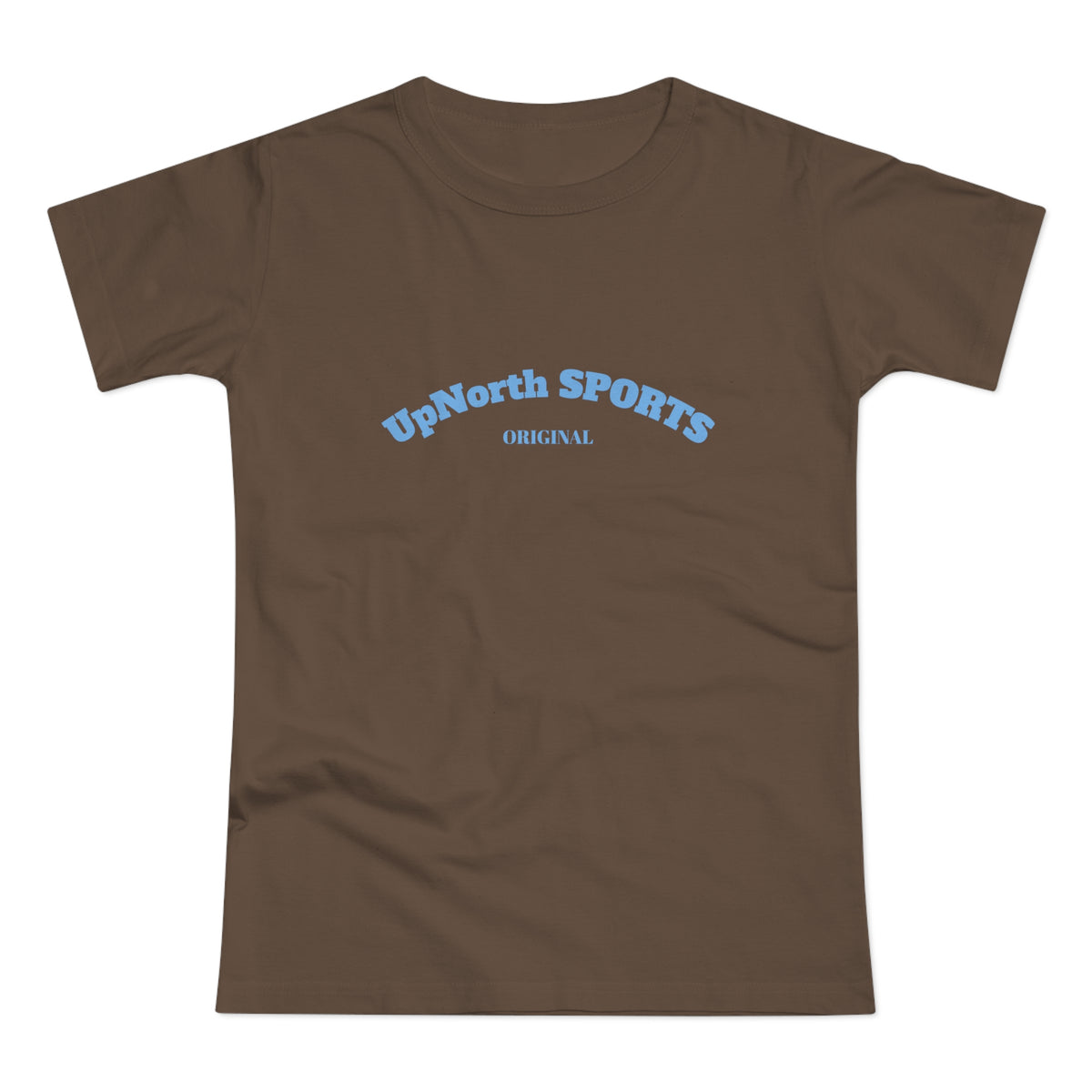 Women T-Shirt chocolate with light blue front - UpNorth SPORTS